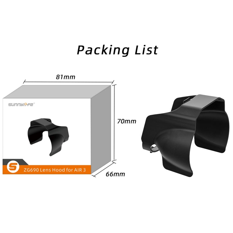 For DJI Air 3 Sunnylife ZG690 Camera Lens Sunshade Anti-glare Hood, For DJI Air 3 For DJI Air 3 Sunnylife ZG690 Camera Lens Sunshade Anti-glare Hood, For DJI Air 3